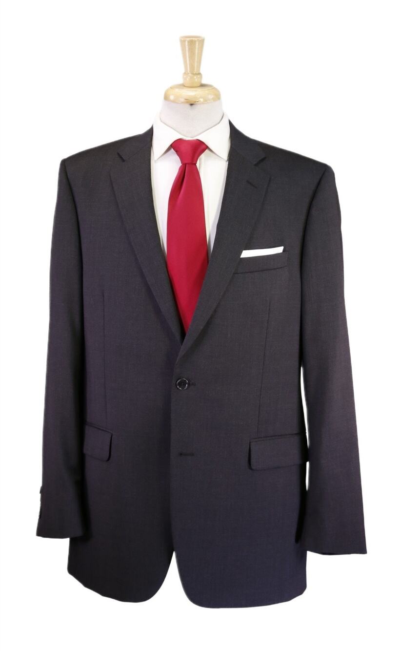Brooks Brothers Madison Solid Charcoal Gray Italian Wool 2-Btn Suit 42XL